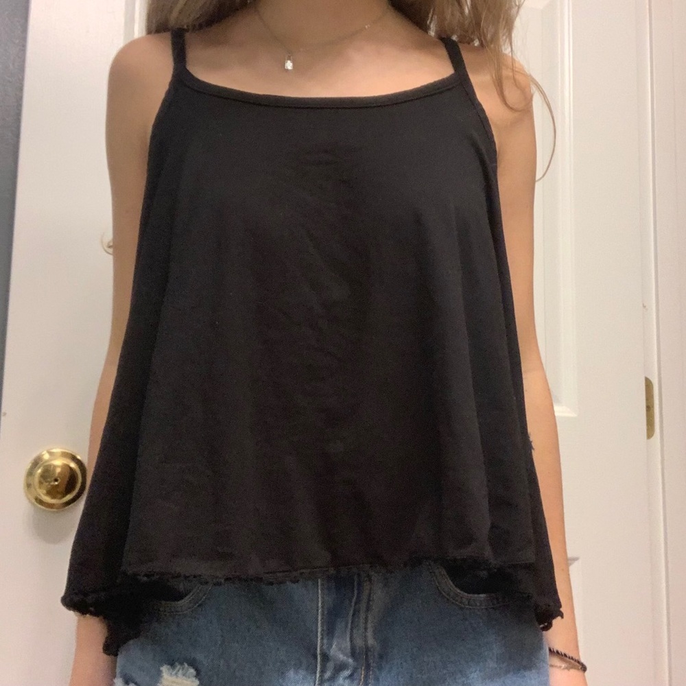 Simple Cute Black Swing Cami